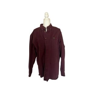 Wrangler Men's Casual Button Down Shirt - Purple